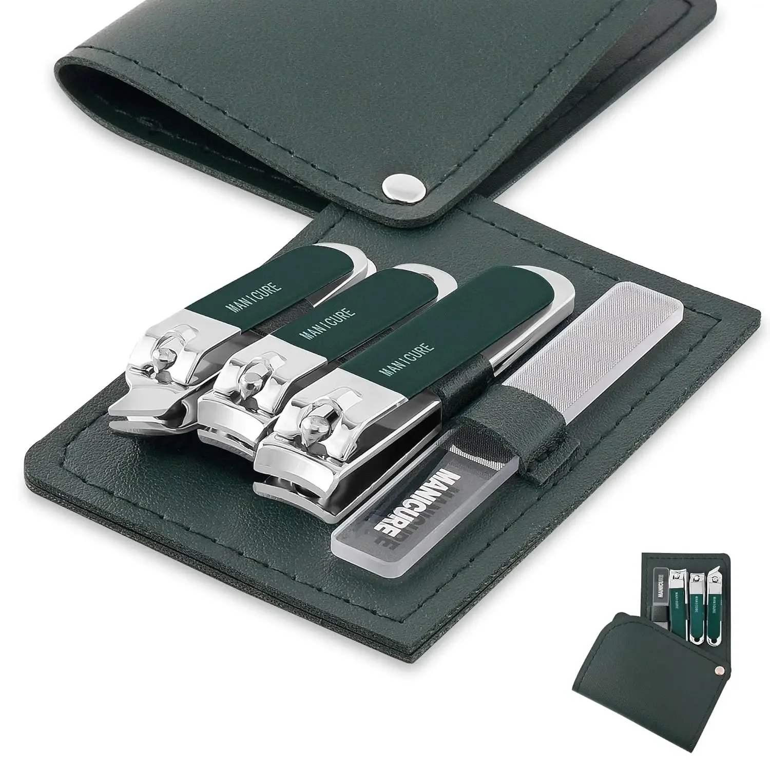Mens Grooming Travel Kit - 4個入り 男女兼用 マニキュア トラベル プロ仕様 ネイルクリッパーキットセット