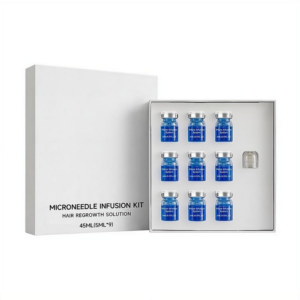 Ingrown Hair Serum - 0.25mm マイクロニードル育毛キット 頭皮栄養セラムローラーセット 健康維持用ニードルヘッド