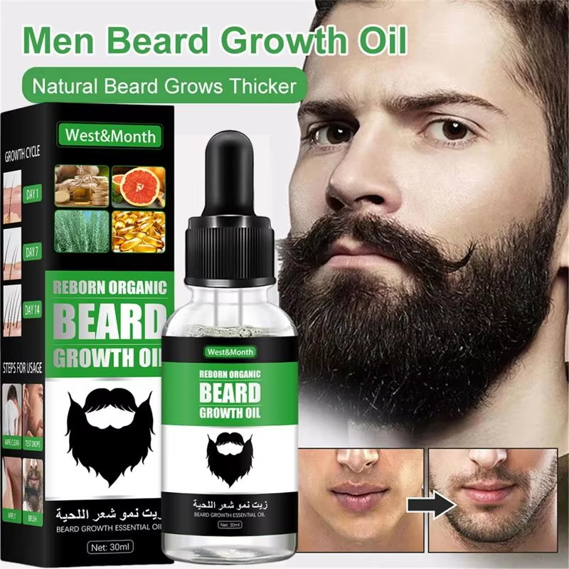 Ingrown Hair Serum - 速効性のある自然な成熟男性用髭成長エッセンスオイル、毛髪の成長を促進し、髭を太く長くし、ふっくらさせ、滑らかな髭ケアを実現します。