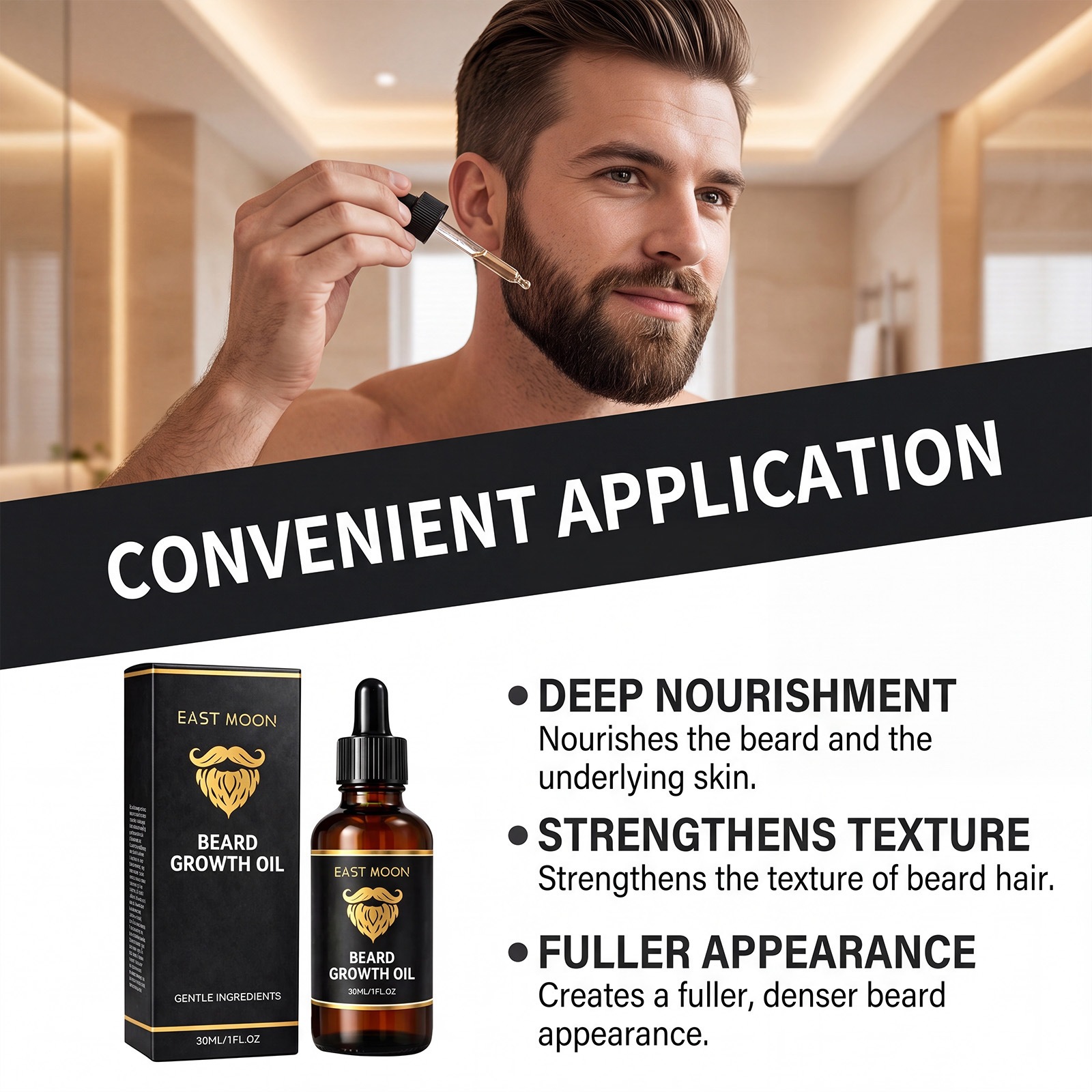 イーストムーンひげ成長オイル 男性用グルーミングオイル 柔ら - Men'S Grooming Tonic のレビューと価格