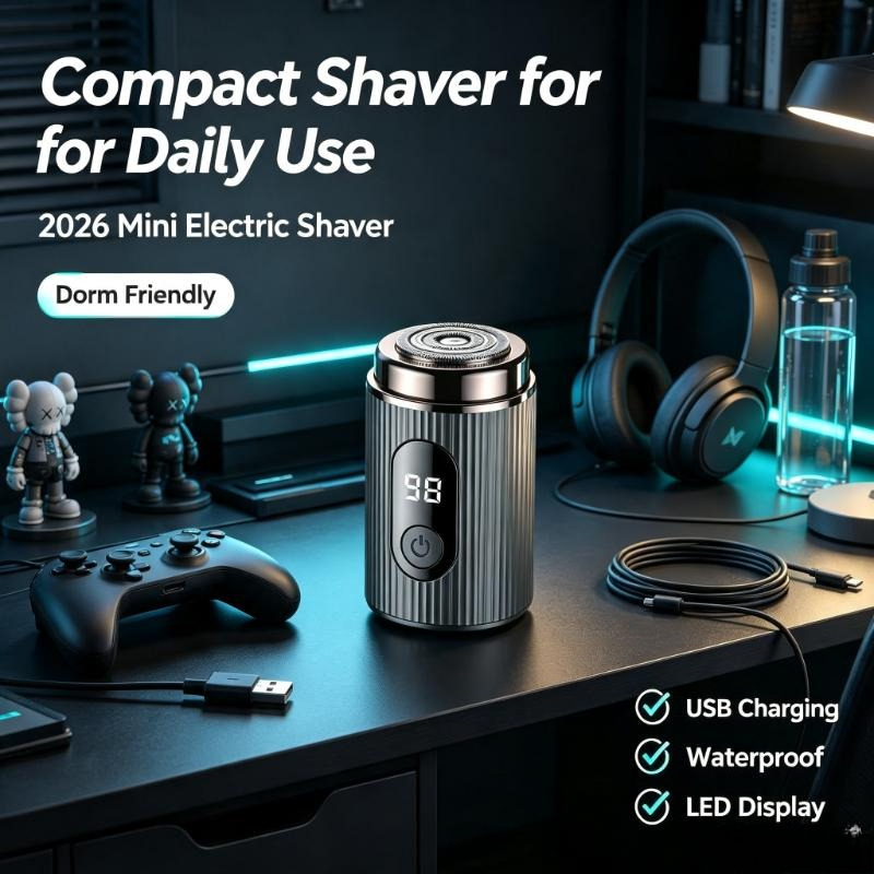 2026 ミニ電動シェーバー ポータブル 充電式 防水 コン - Mens Grooming Travel Kit のレビューと価格