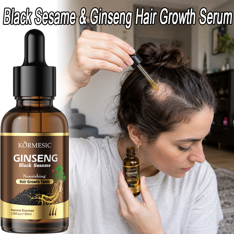 黒ゴマ高麗人参育毛剤、より速い育毛効果、より太く長い髪、抜け - Ingrown Hair Serum のレビューと価格