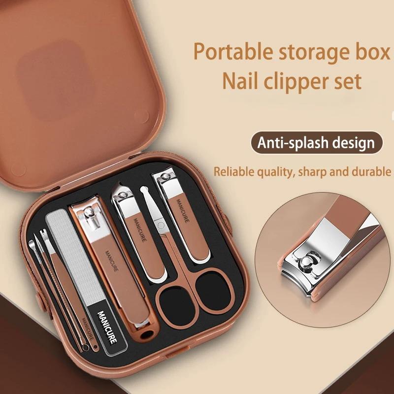 ネイルケアキット 飛沫防止マニキュアセット ステンレス鋼製爪 - Mens Grooming Travel Kit のレビューと価格