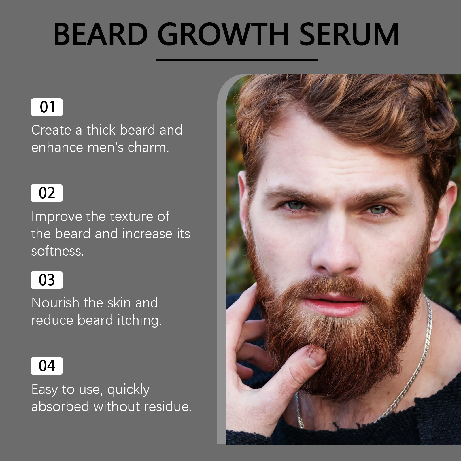 ひげ成長オイル増毛美容液、ひげの成長を促進し、根元を強化し、 - Men'S Grooming Tonic のレビューと価格