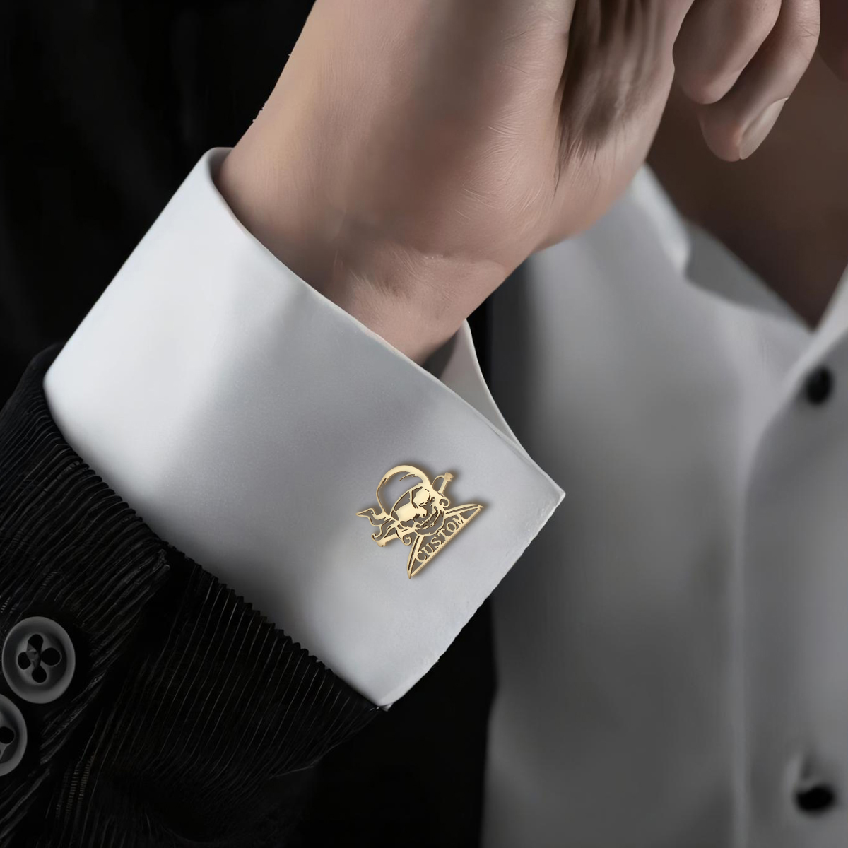 Cxwind カスタム名カフスステンレス鋼メンズ手紙ボタンシ - Men'S Grooming Gifts のレビューと価格