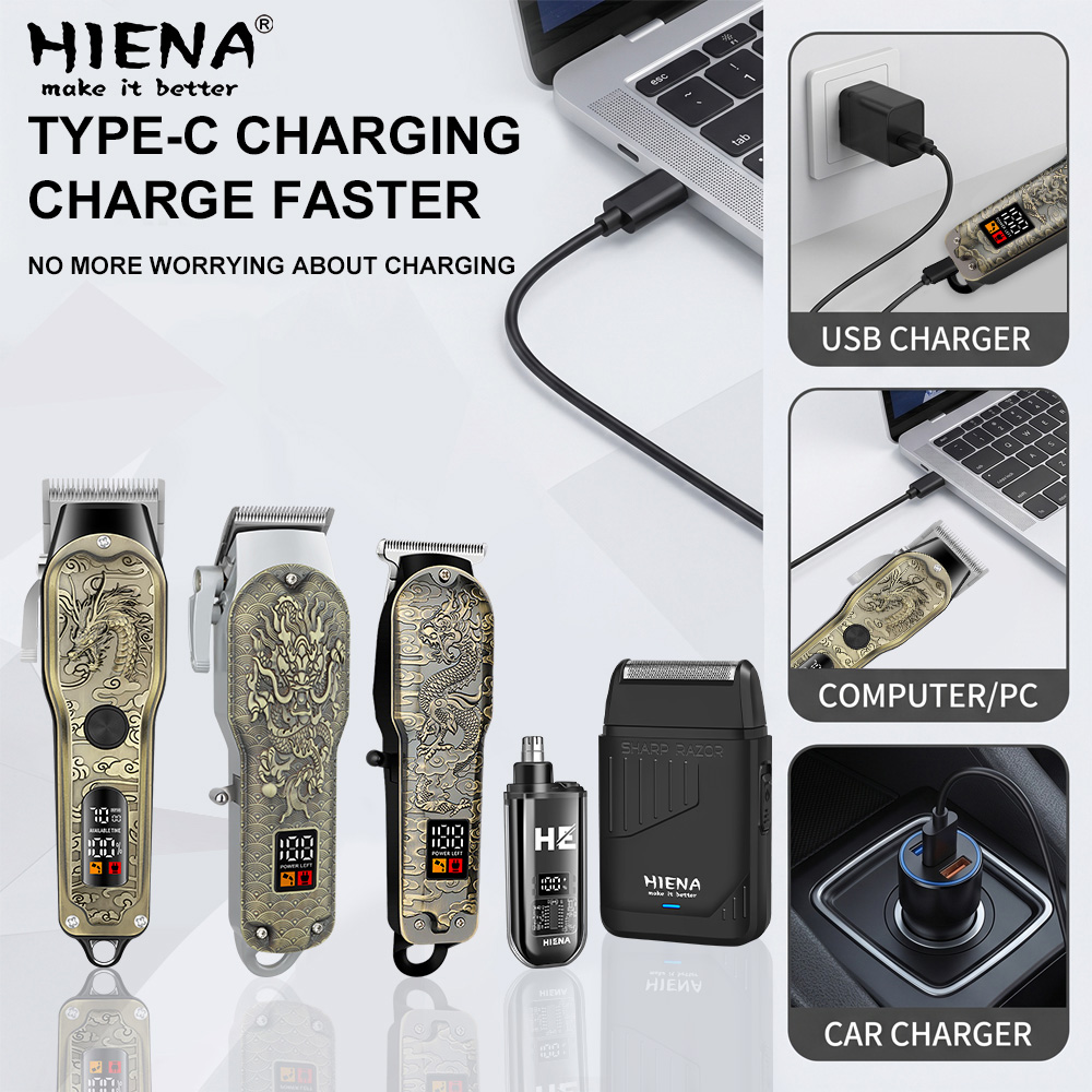HIENA 5個入りプロフェッショナルヘアクリッパー メンズ - Men'S Grooming Gifts のレビューと価格