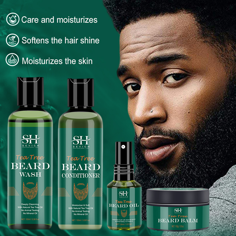 ティーツリーひげオイルセット男性のための天然純粋な植物エキス - Ingrown Hair Serum のレビューと価格