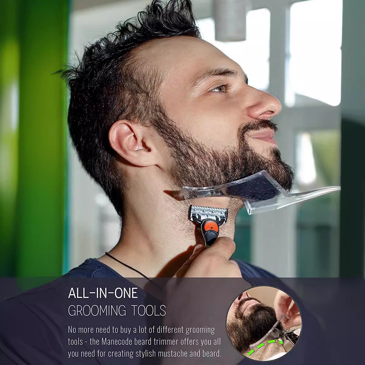 男性用クリアビアードシェーピングテンプレート 多機能ビアード - Men'S Grooming Tonic のレビューと価格