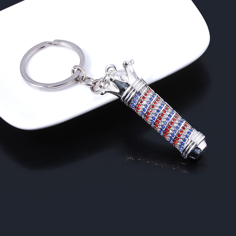 新しい美容師キーホルダー理髪店 3D ポールライトペンダント - Men'S Grooming Bag のレビューと価格